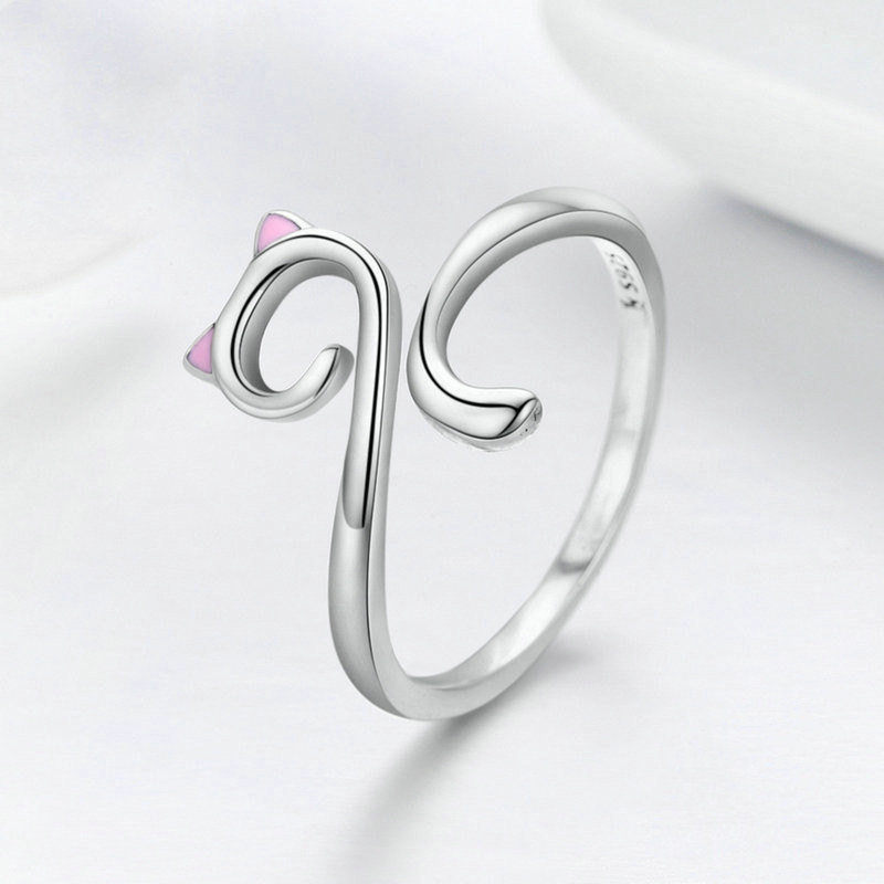 Bague argent 925 chat
