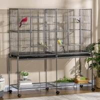 Cage oiseau roulante étagère rangement