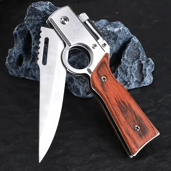 Couteau tactique acier inox lame ergonomique survie extérieur