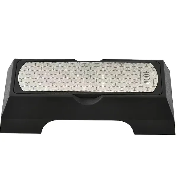 Pierre affûtage double diamant 400#/1000# base antidérapante