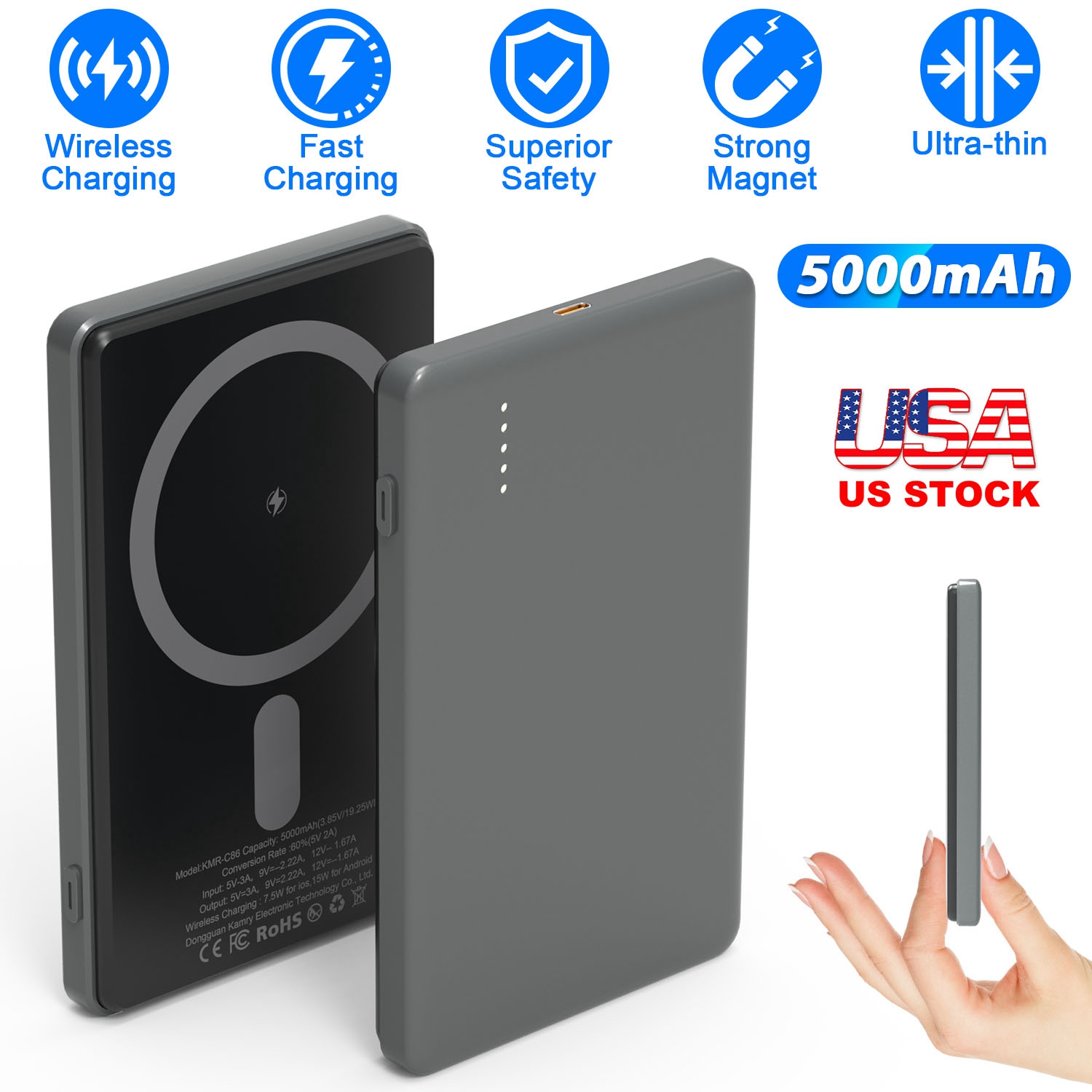 5 Core Banque puissance MagSafe 5000mAh PD20W