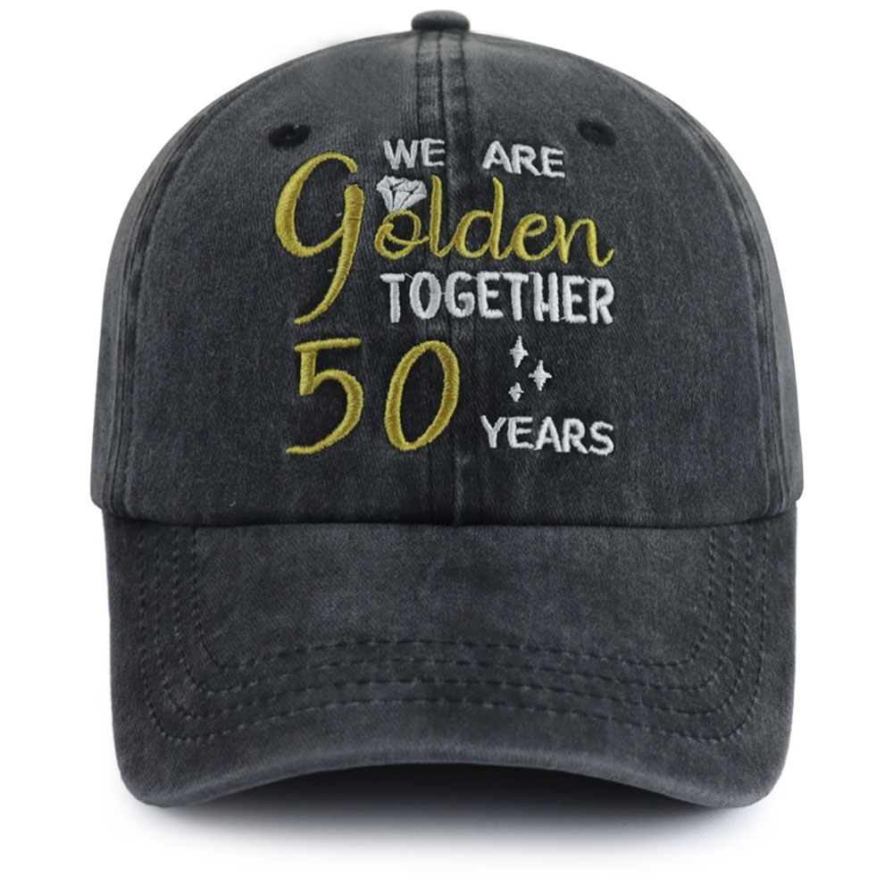 2pc Casquette 50e Anniversaire Mariage Couple Cadeau