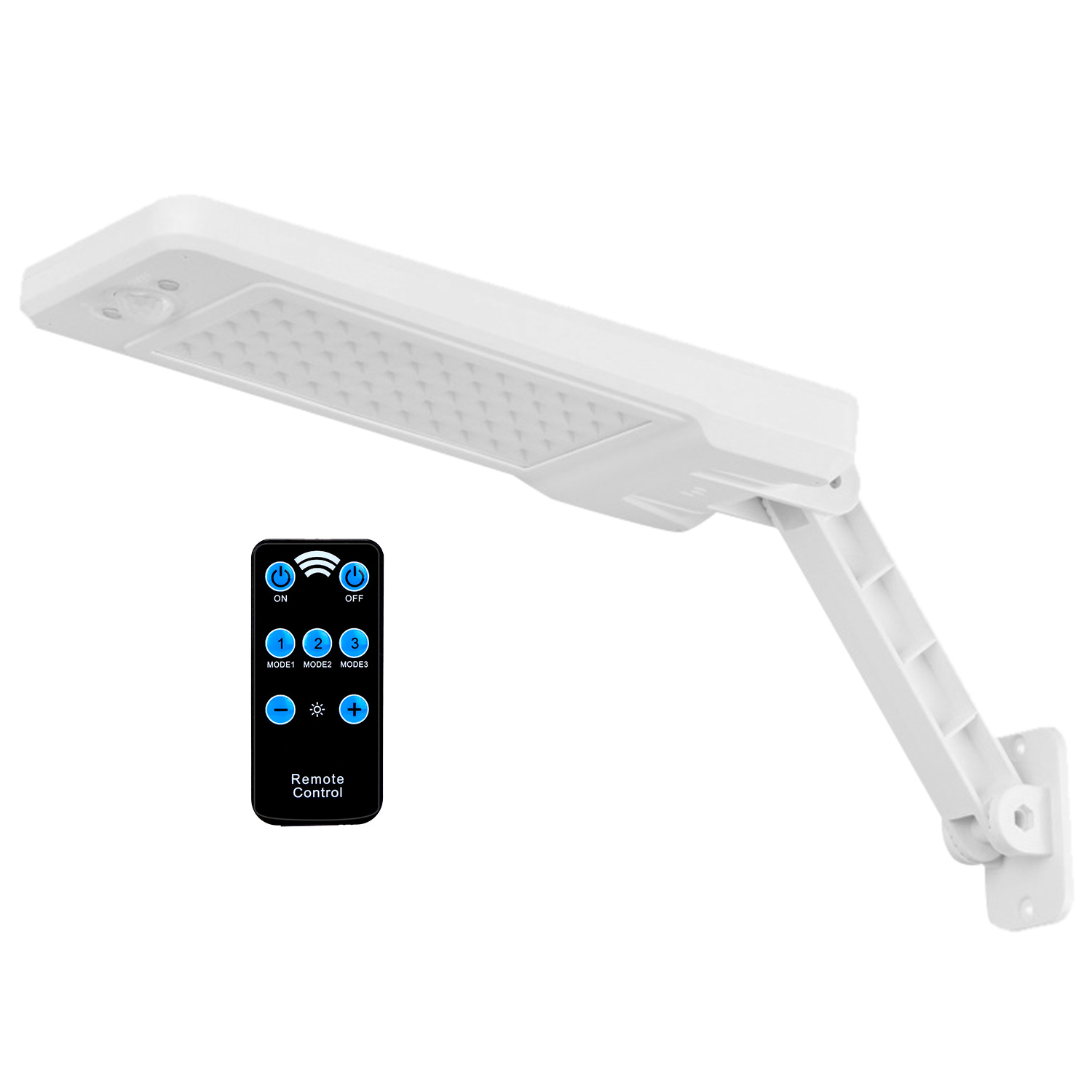 Lampe murale solaire 60 DEL détecteur mouvement télécommande IP65