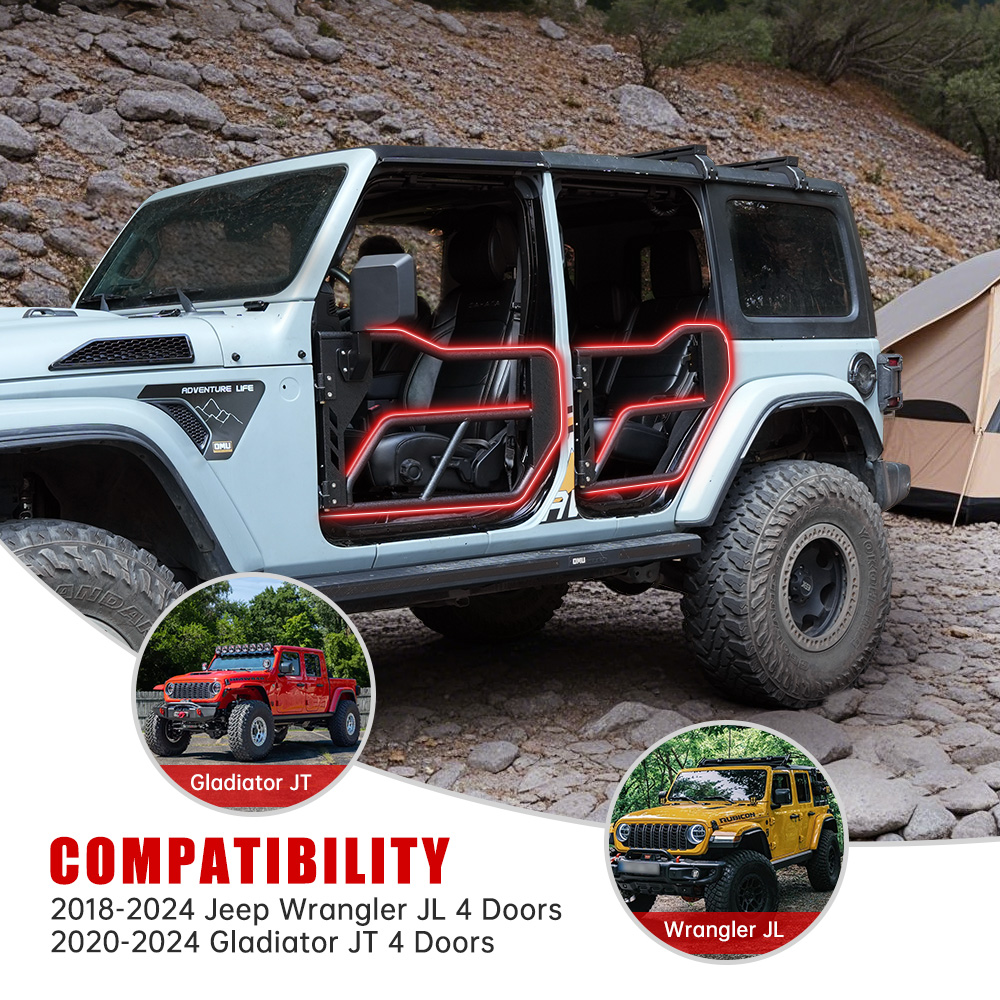 Portes tubes rétroviseur Wrangler JL 2018-24