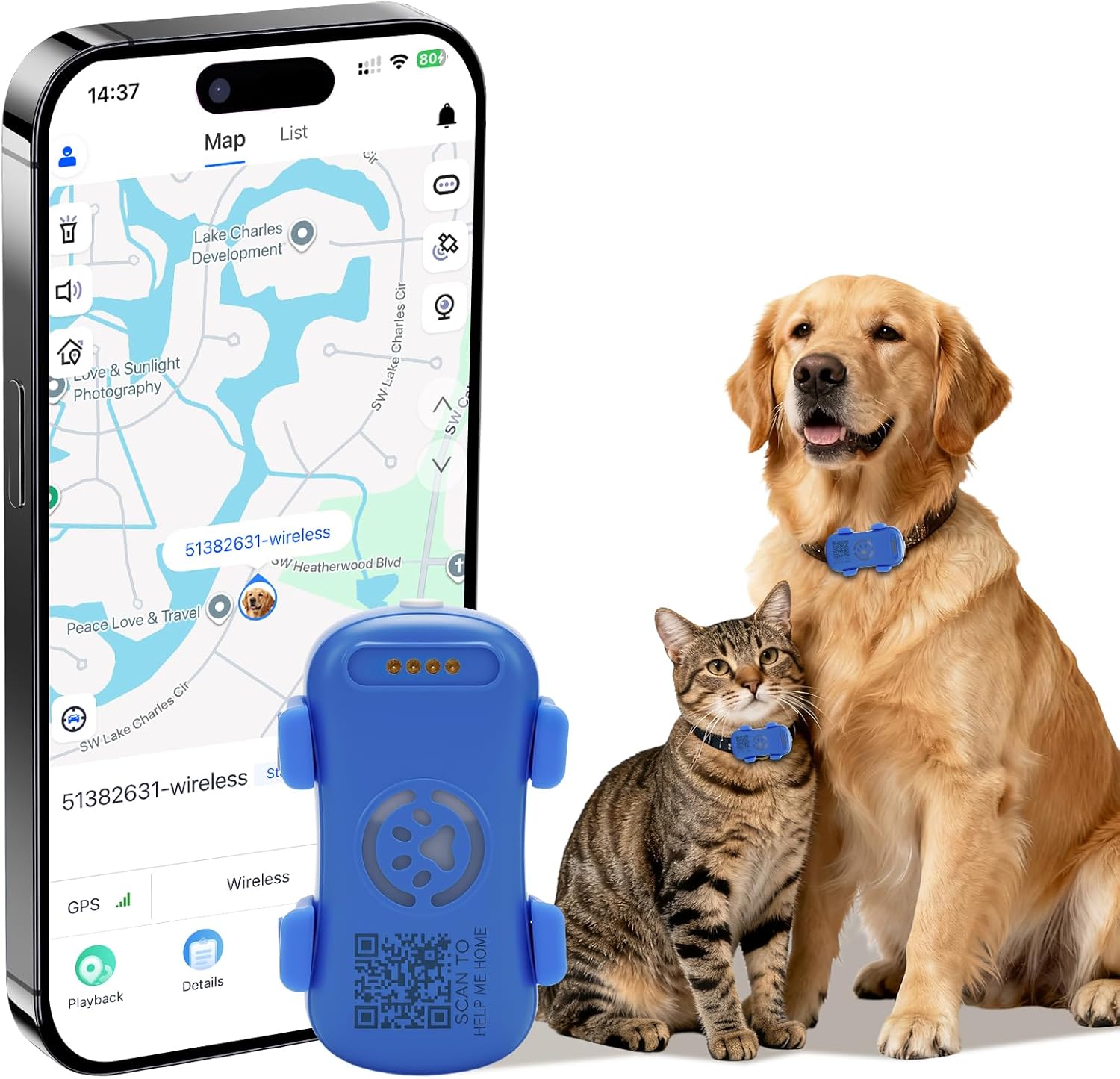 Traceur GPS chien temps réel - Géofence