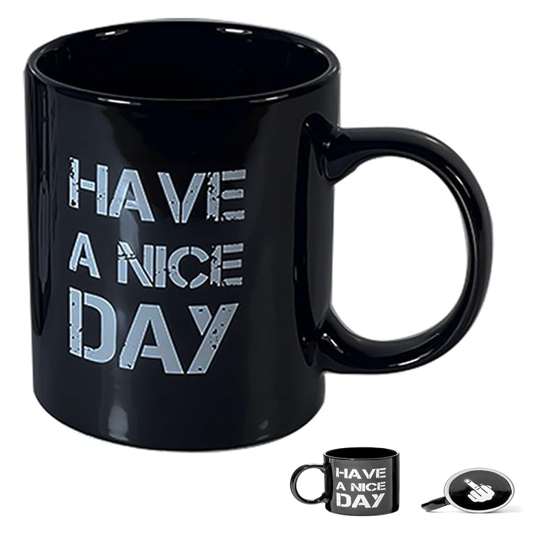 Tasse doigt moyen 3D cadeau rigolo avril fous/St-Valentin