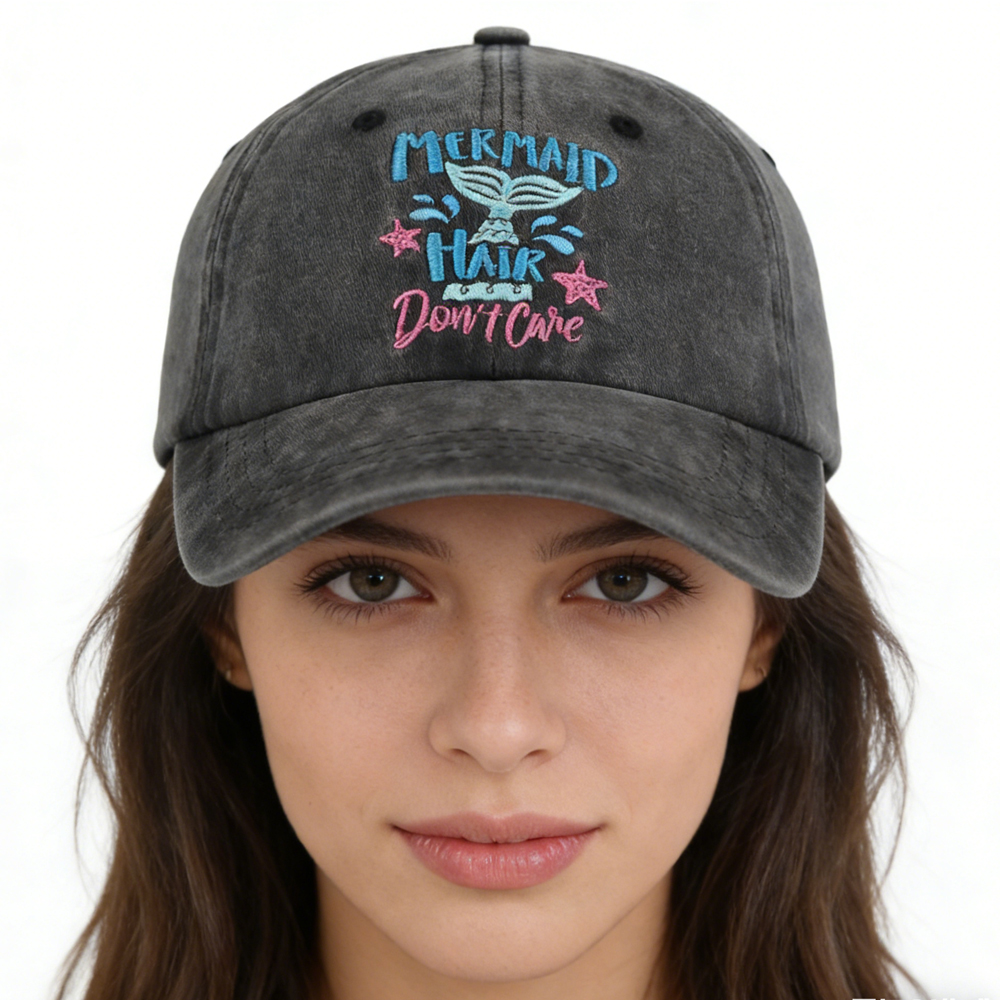 Casquette baseball sirène coton vache femme/homme vintage
