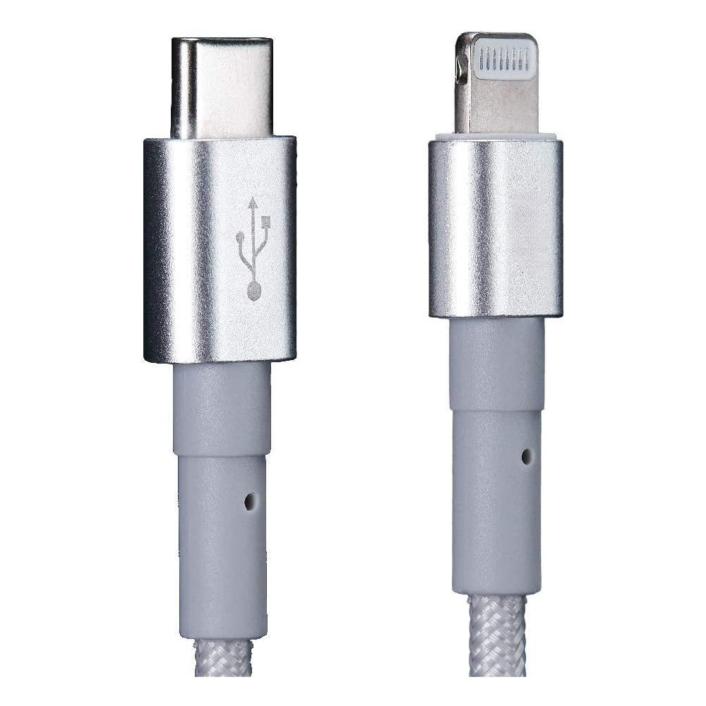 Câble USB-A Apple MFi 150cm 180cm tressé argent Premium