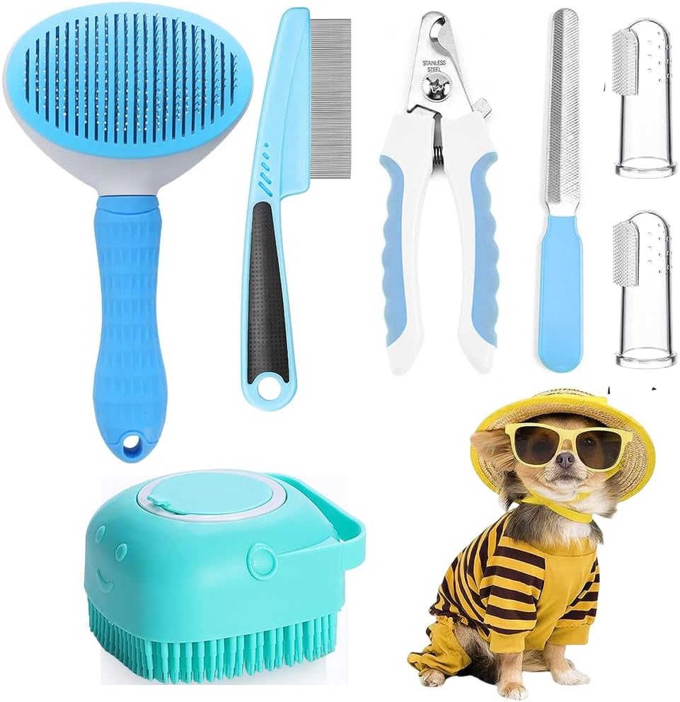 Ensemble toilettage 7 pièces avec coupe-ongles