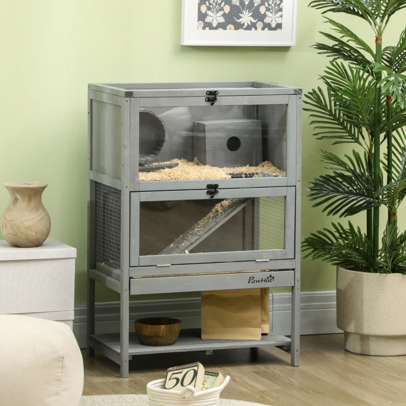 Cage hamster 5 étages souris rats habitat toit ouvrable