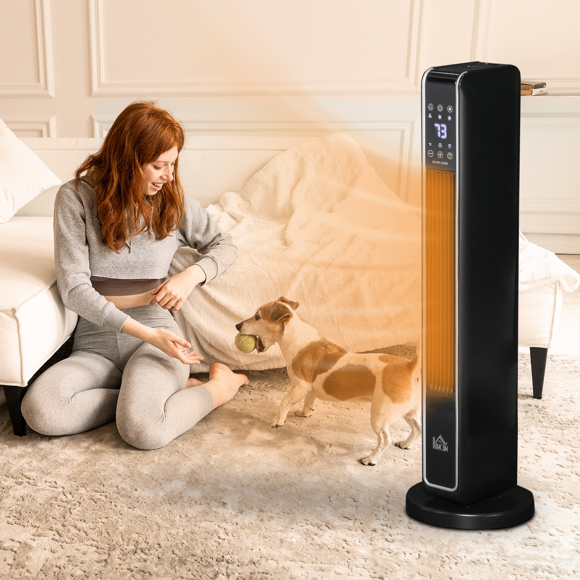Chauffeur tour oscillant 2-en-1 1500W noir