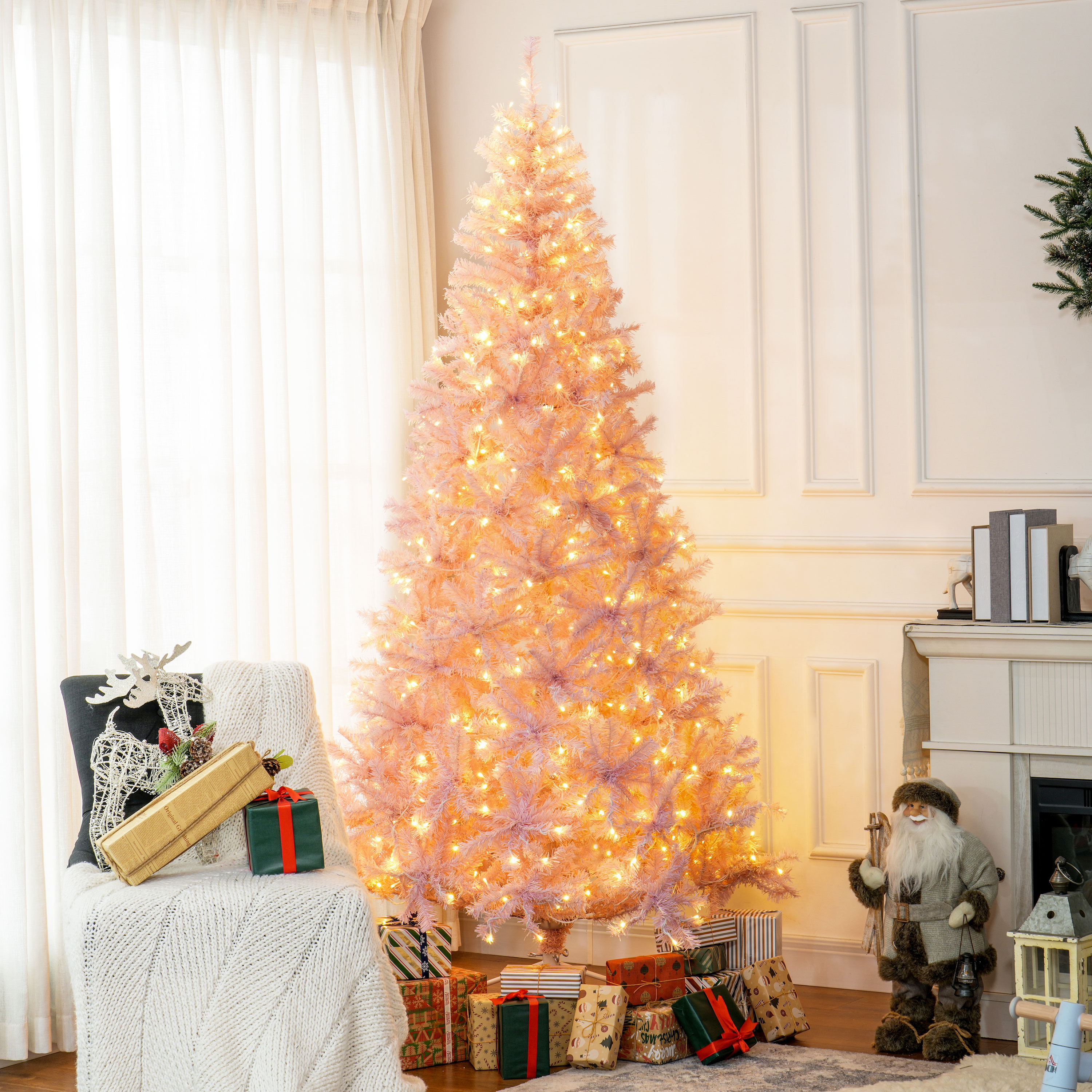 Sapin Noël préclairé 7.5pi 500 LED blanc chaud 1346 branches