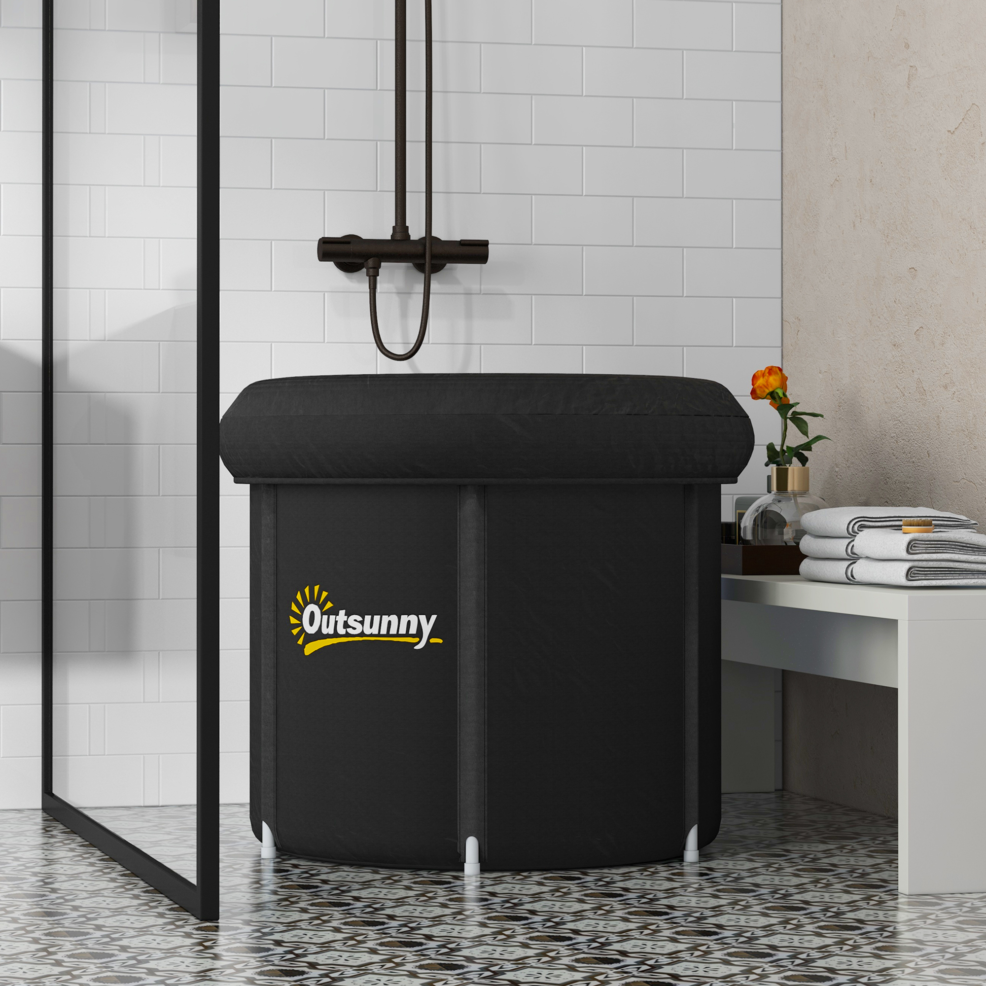 Bain glacé portable récupération athlètes noir M095
