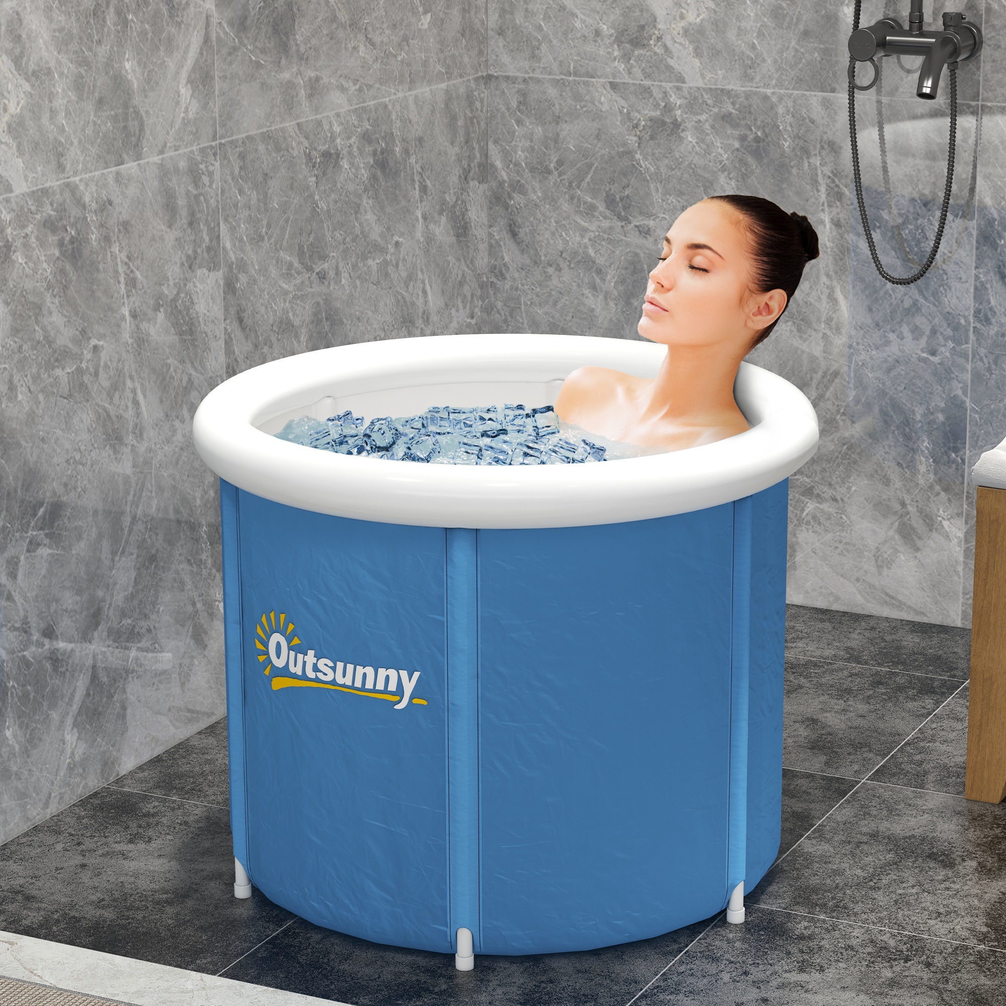 Bain glacé portable récupération athlètes bleu M095