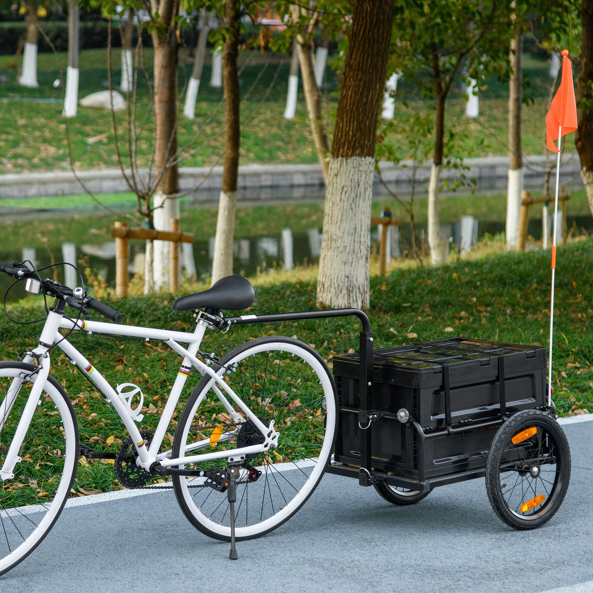 Remorque vélo cargo boîte amovible sans fond