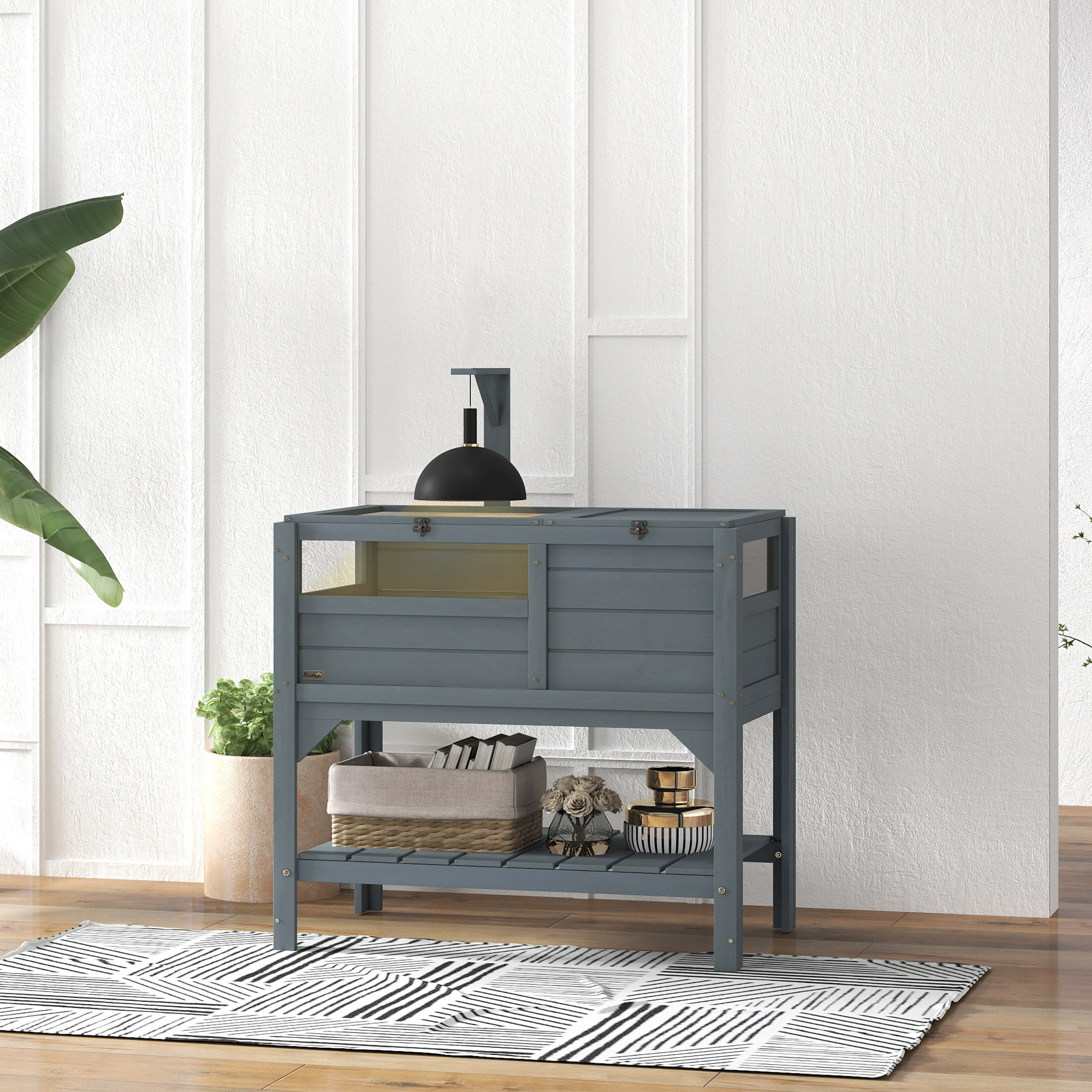 Habitat tortue rangement, accessoire cadeau, protection, gris