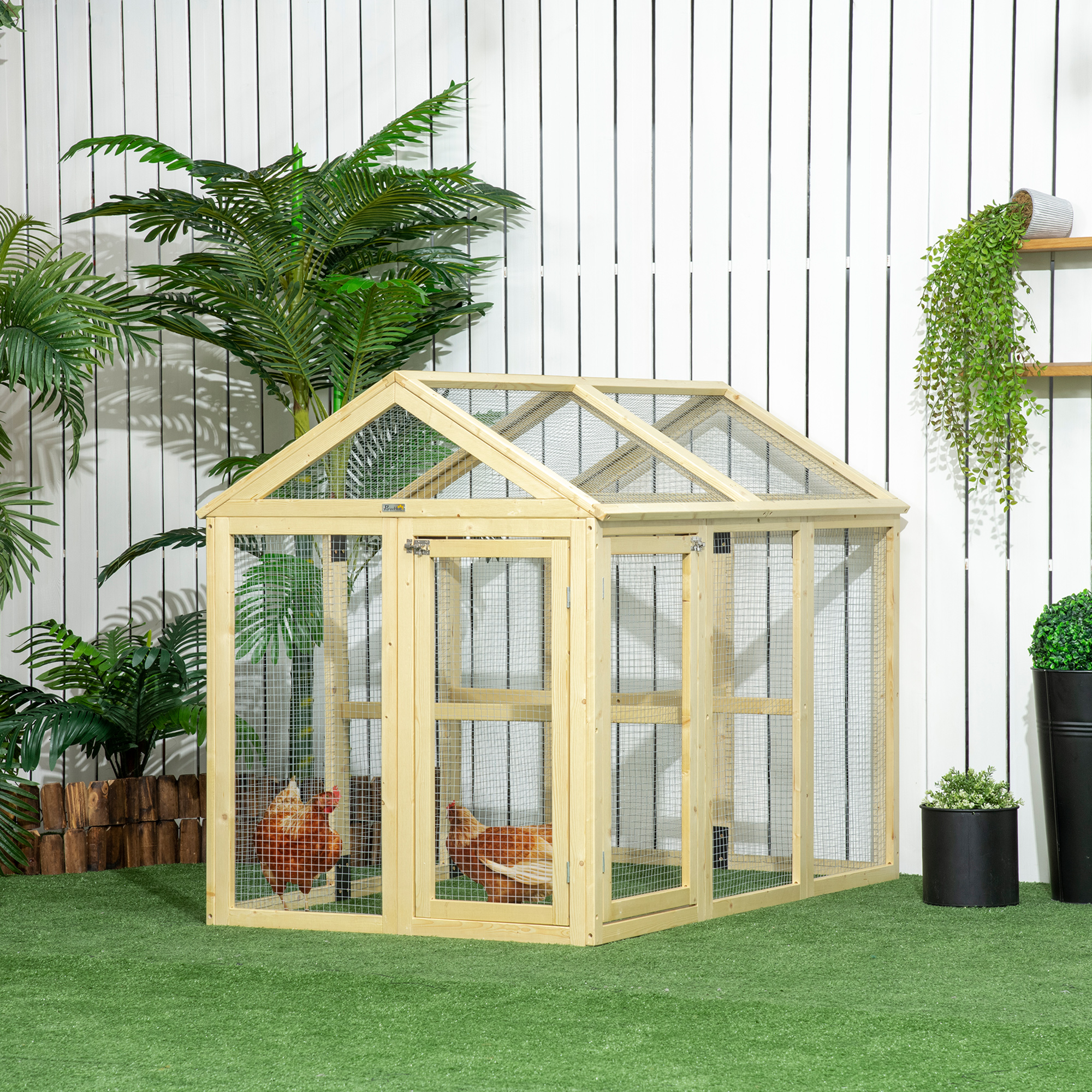Enclos à poules bois design modulable 4,6 x 2,8