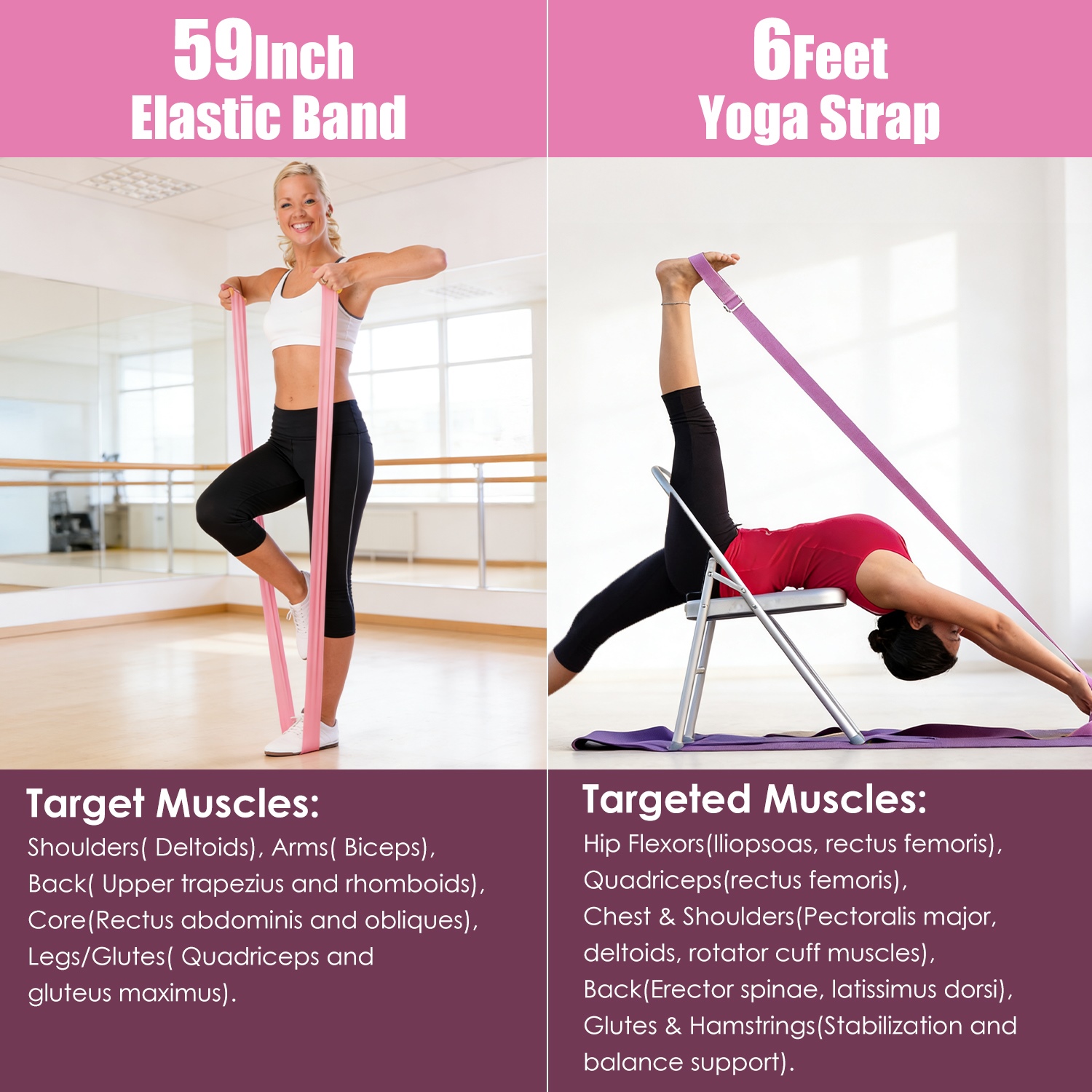 14 pièces kit anneau pilates yoga ballon bandes résistance chaussettes