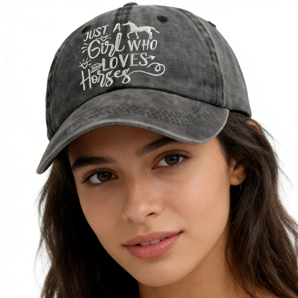 Casquette Baseball Chevaux Brodée Homme Femme