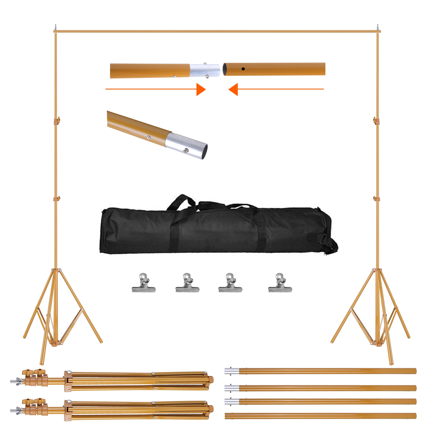 Support fond studio photo 10FT ajustable lourd