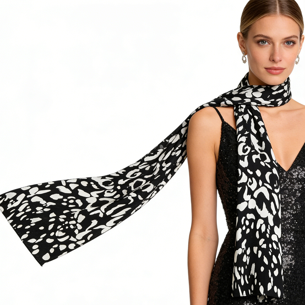 Foulard long art abstrait énoncé artistique galerie