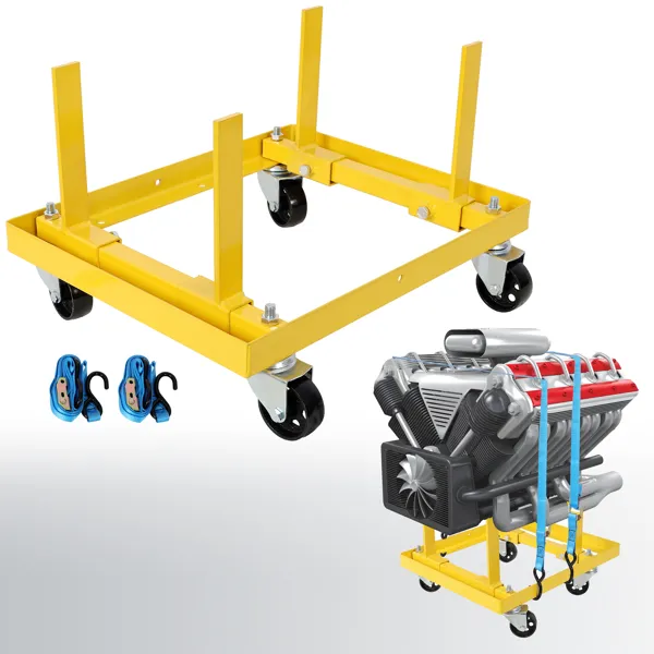 Support moteur roulant 750lbs jaune