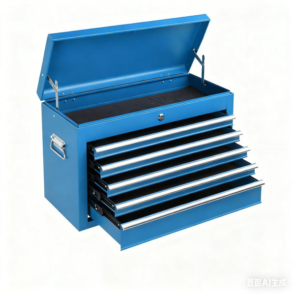 Coffre à outils acier 5 tiroirs 330 lbs bleu