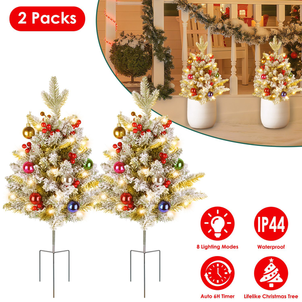 Sapin Noël artificiel 50 LED, 6H/18H timer, IP44