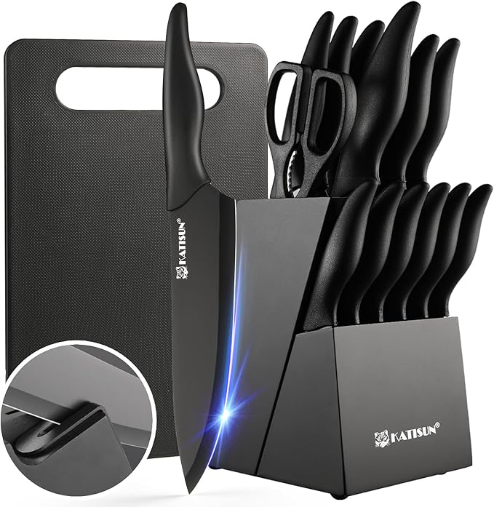 Ensemble couteaux cuisine 16pcs acier allemand