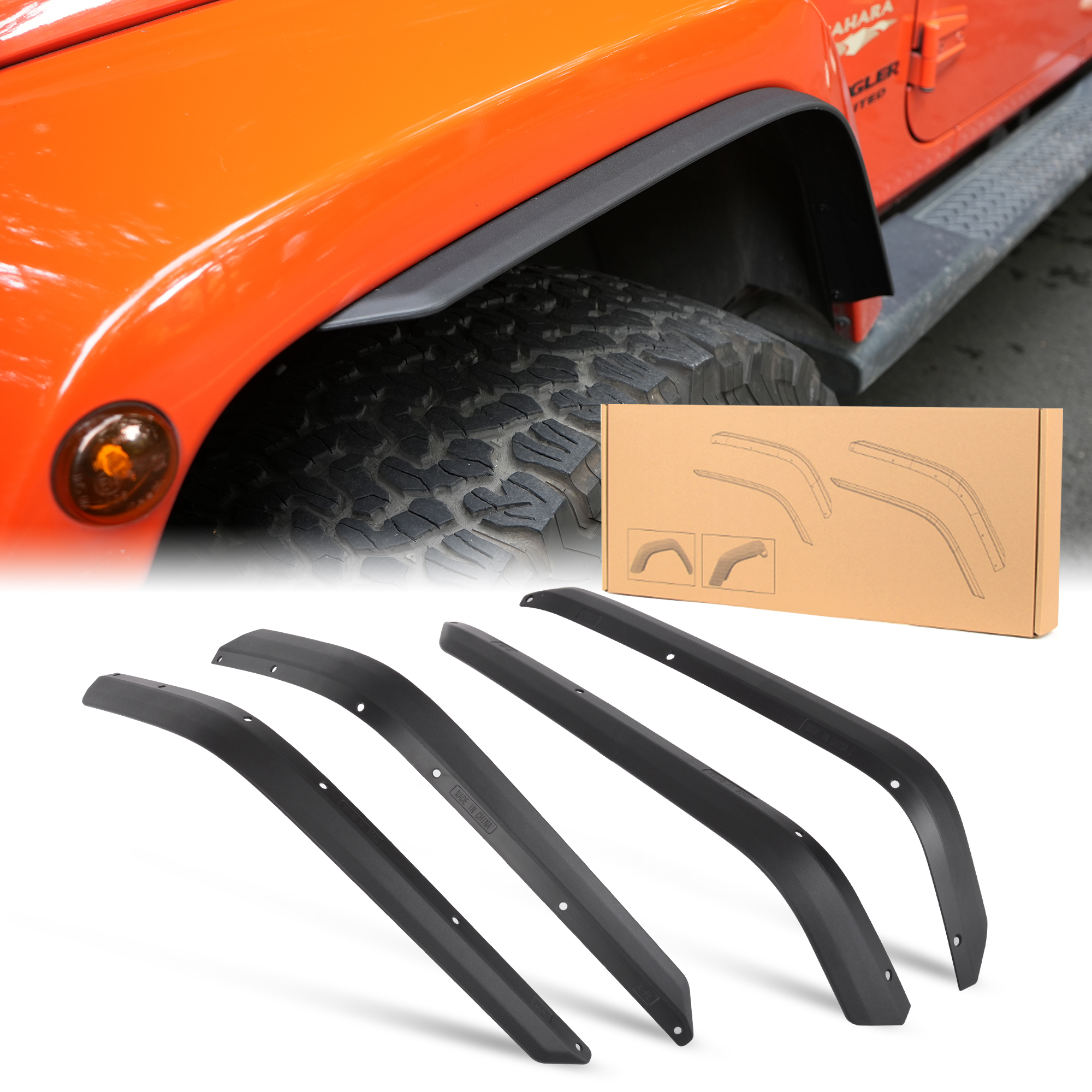 Pare-boue Jeep Wrangler 2007-2018 compatible