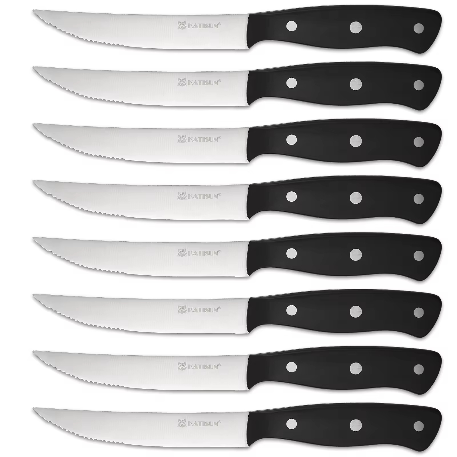 Set 8 couteaux à steak 4.5po acier carbone POM