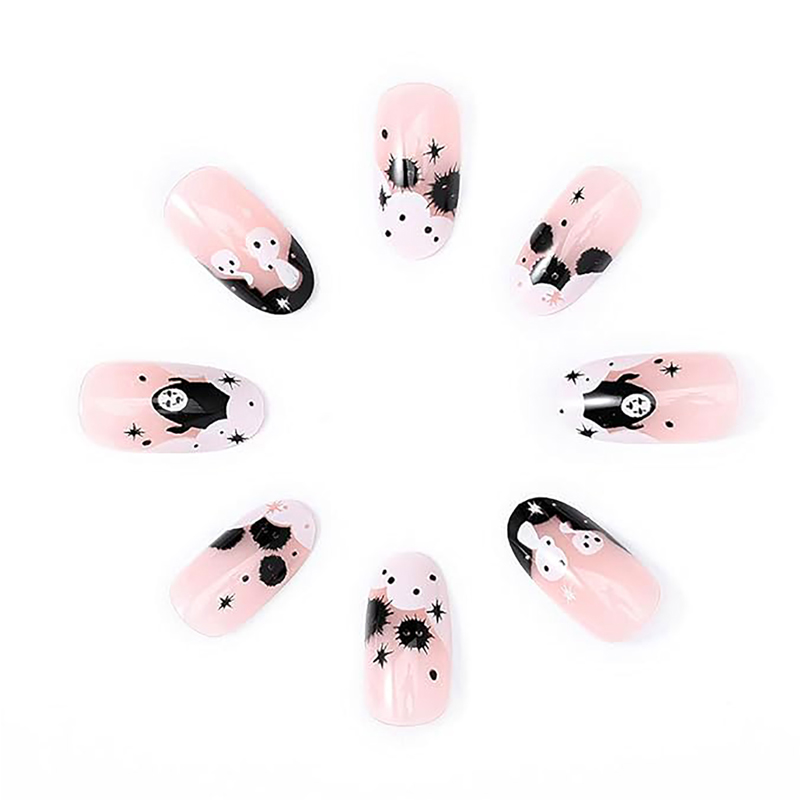 24 ongles artificiels hommes sans visage long