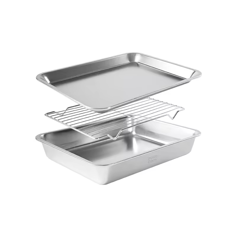 Plateau four acier inox 304 mailles carrées - Friture cuisson