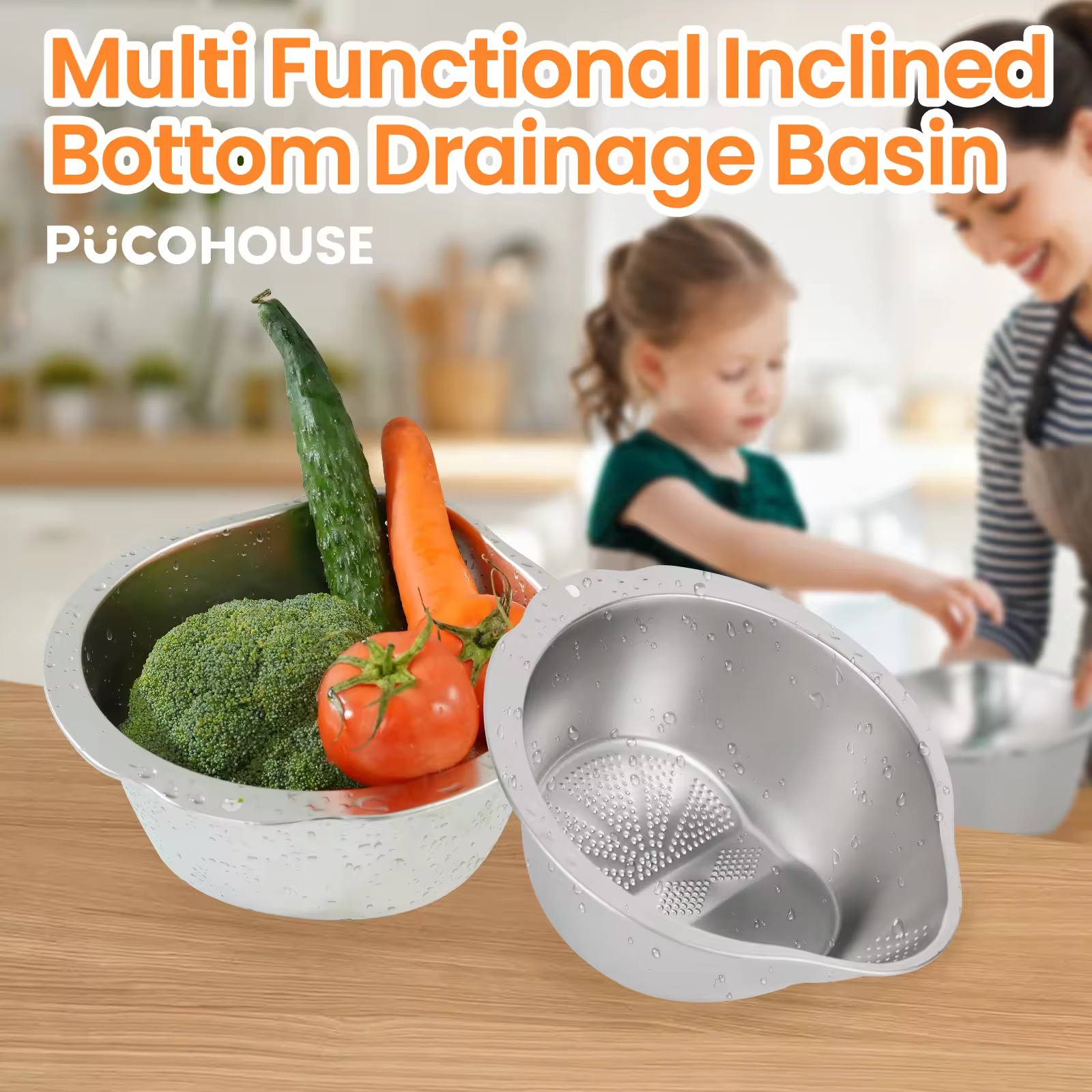 Passoire drain oblique colander pâtes riz légumes