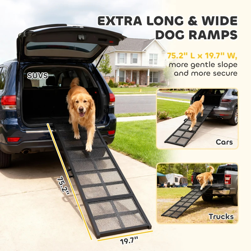 PawHut Rampe voiture chien extra large antidérapante
