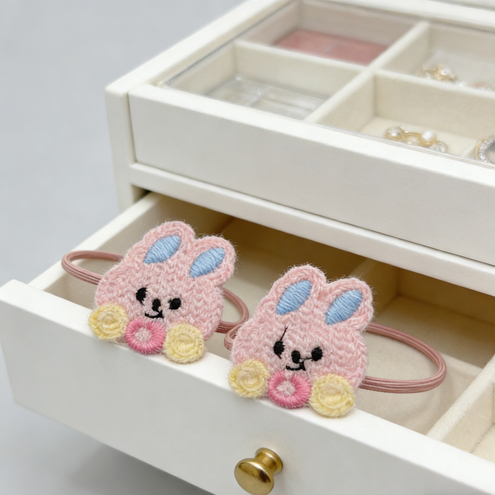 Élastique cheveux lapin tricoté 4043