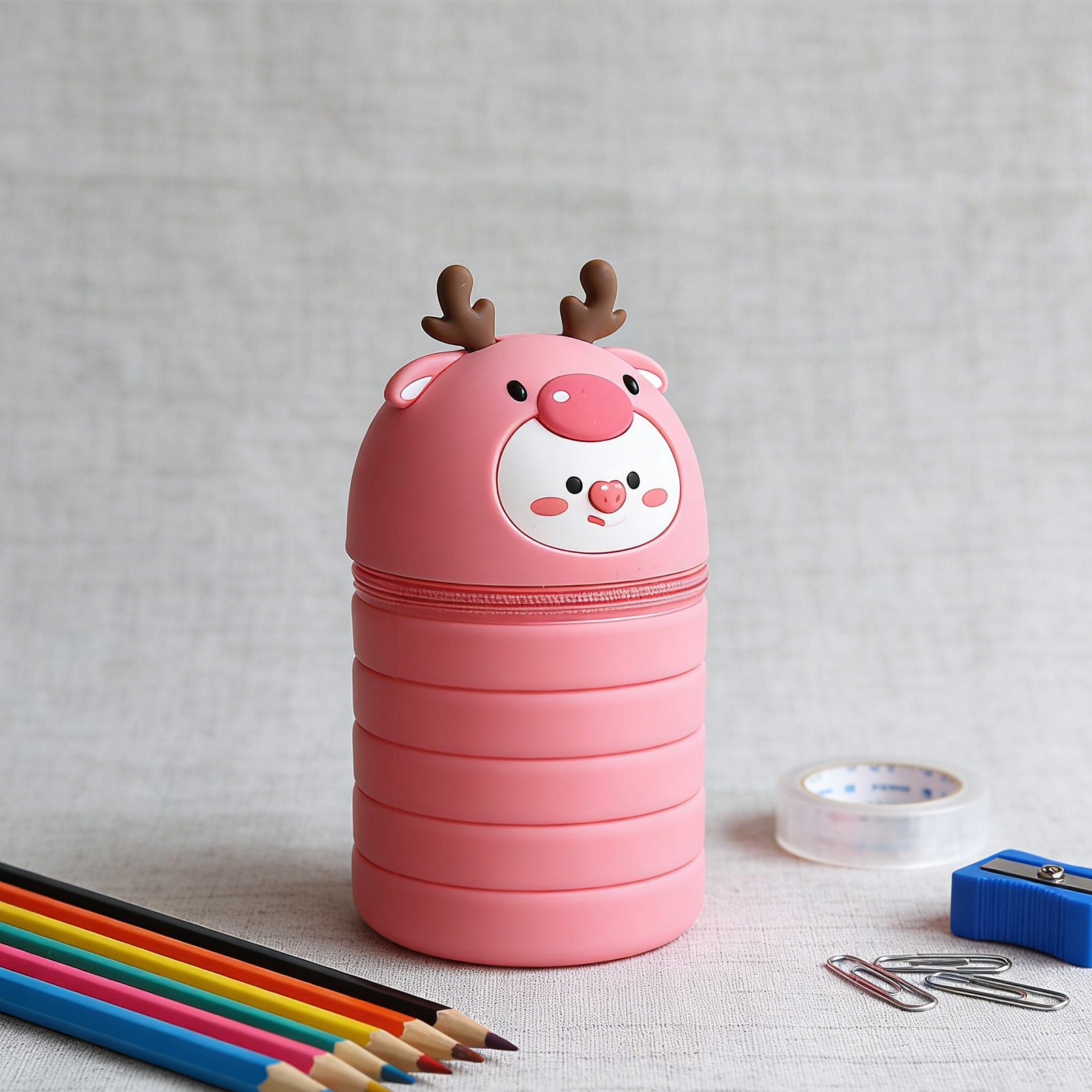 Étui crayon silicone original renne