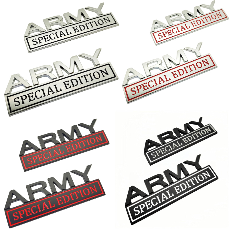2 emblèmes Army édition spéciale badge 3D adhésif auto