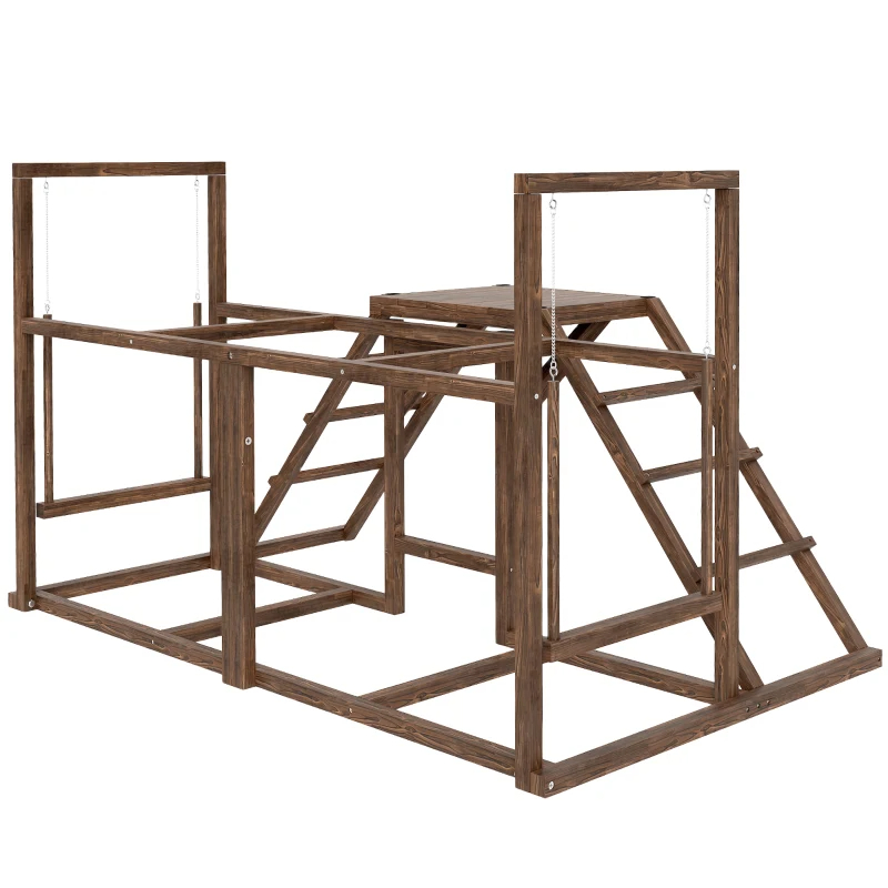 Jeu activités poulailler 3-4 poules, perchoirs, balançoire