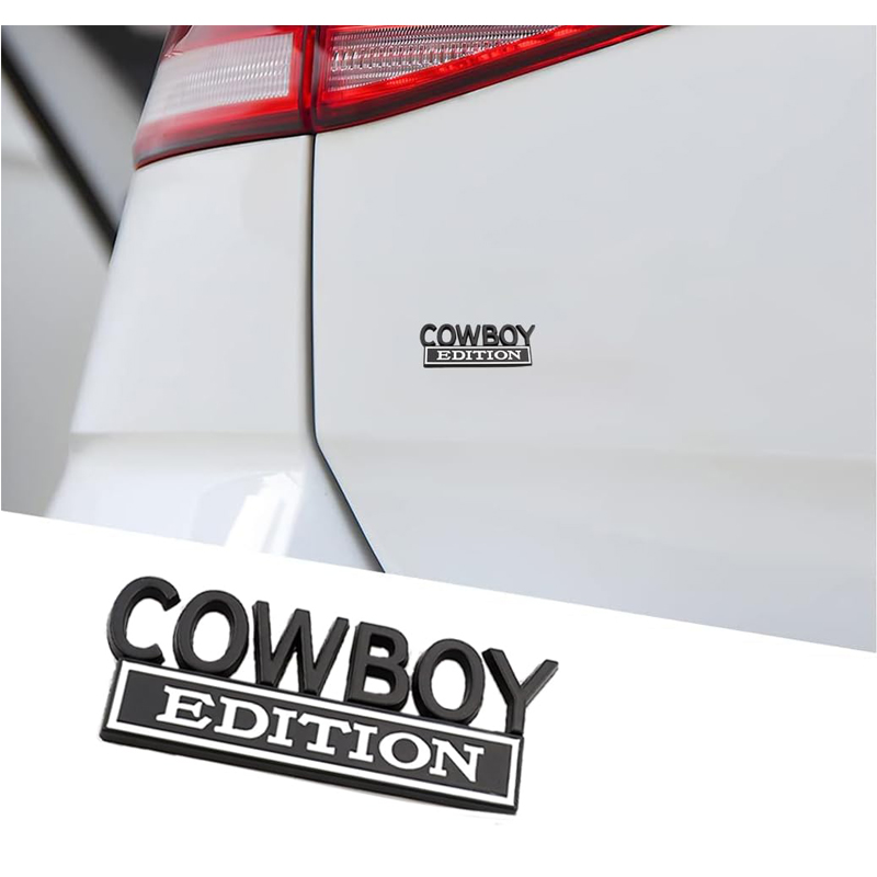 2 emblèmes Cowboy édition badge 3D adhésif voiture
