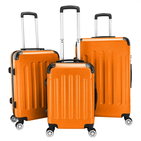 Valise trolley ABS portable 3-en-1 20po 24po 28po orange