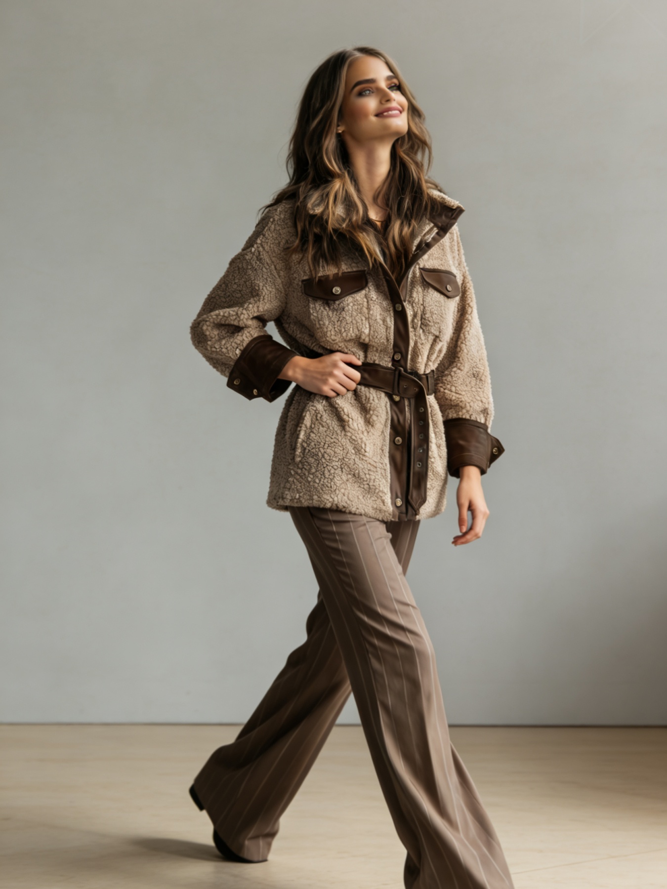 Veste cuir agneau matelassée vintage femme