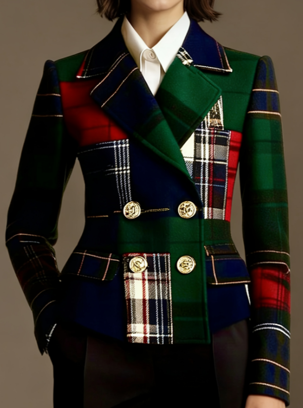 Veston femme double boutonnage élégant
