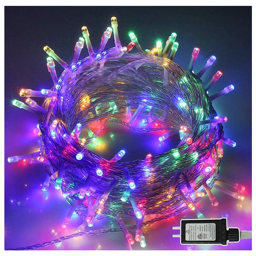 Guirlande LED 10m multicolore rideau glaçon étanche