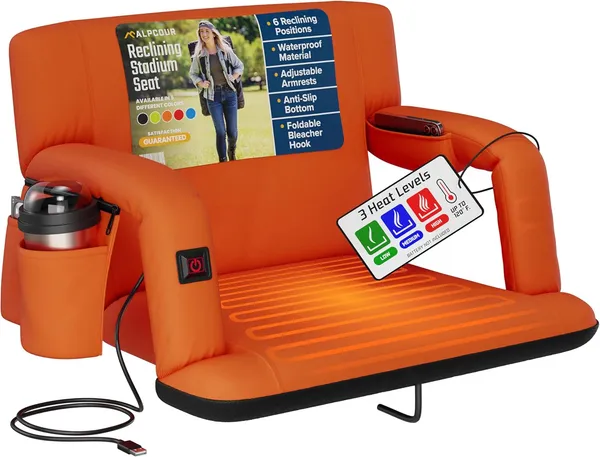 Siège réchauffé gradins Alpcour support dorsal premium