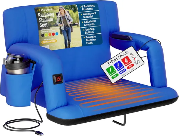 Siège réchauffé gradins Alpcour support dorsal premium