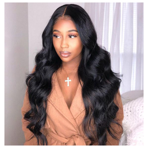 Perruque lace front 13x5 ondulés cheveux humains naturels