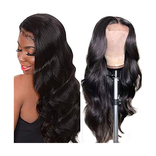 Perruque cheveux humains 4x4 ondulé naturel
