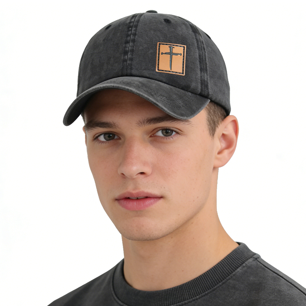 2pc Casquette Jésus Cuir Homme Femme