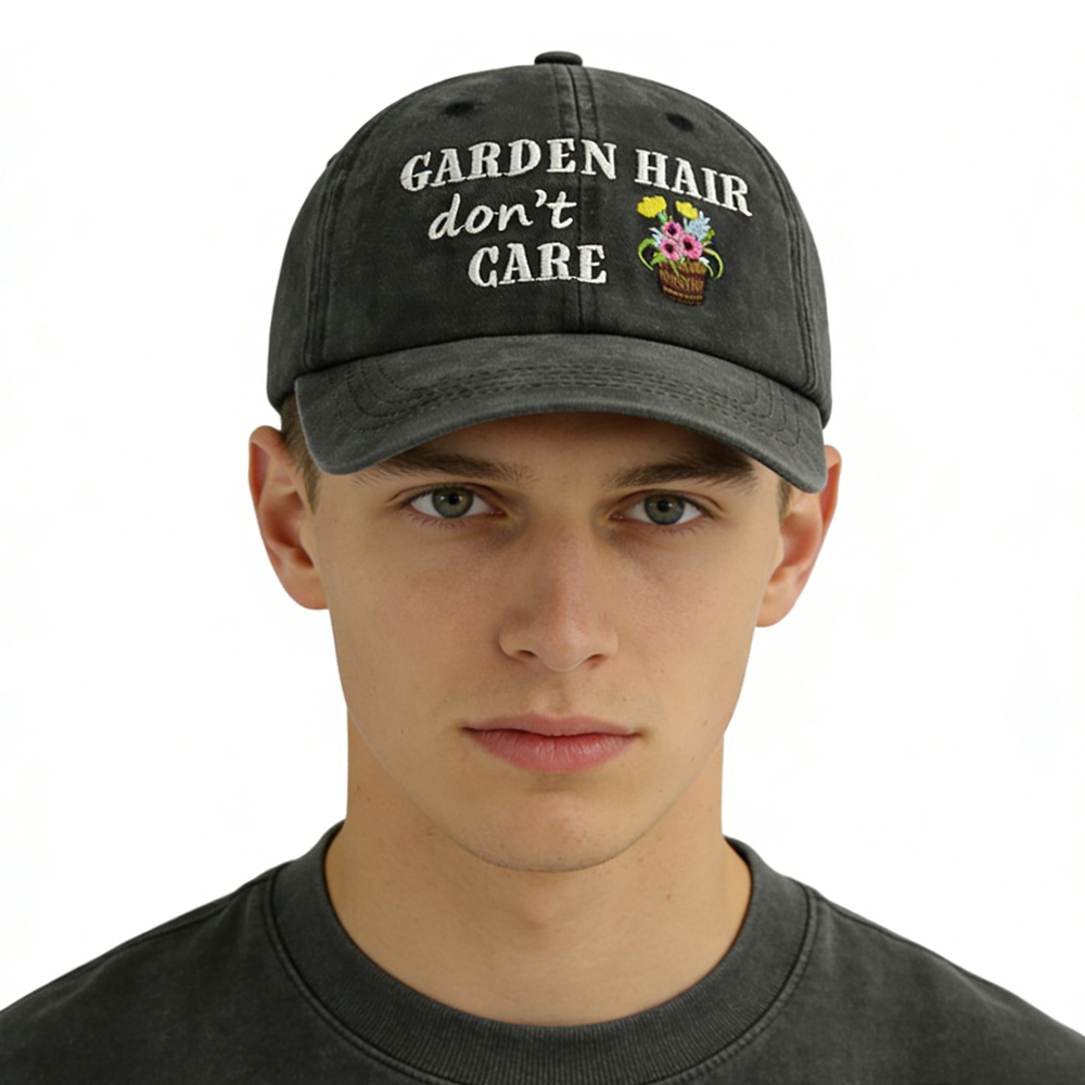 2pc Casquette Jardin Coiffure Homme Femme Coton Brodé
